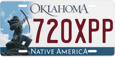 OK license plate 720XPP