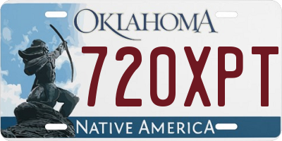 OK license plate 720XPT