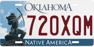 OK license plate 720XQM