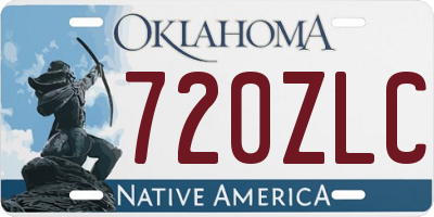 OK license plate 720ZLC