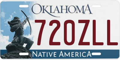 OK license plate 720ZLL