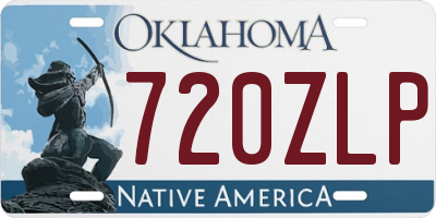 OK license plate 720ZLP