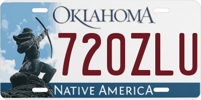 OK license plate 720ZLU