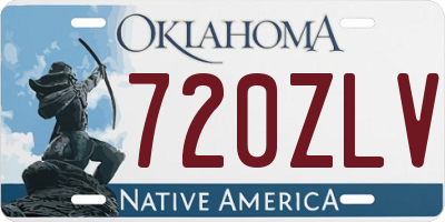 OK license plate 720ZLV