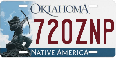 OK license plate 720ZNP
