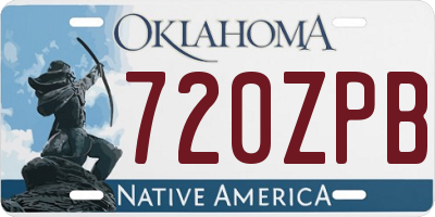 OK license plate 720ZPB
