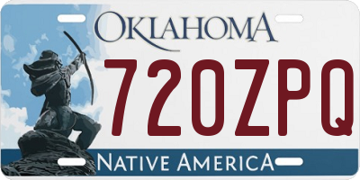 OK license plate 720ZPQ