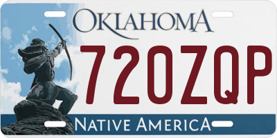 OK license plate 720ZQP