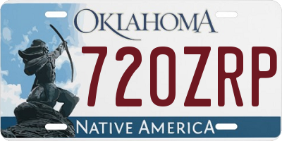 OK license plate 720ZRP