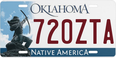 OK license plate 720ZTA