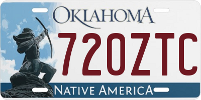 OK license plate 720ZTC