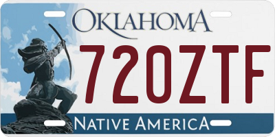 OK license plate 720ZTF
