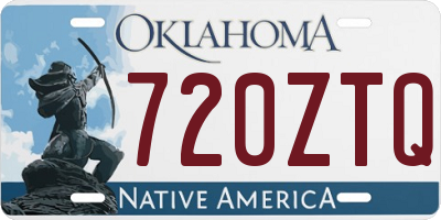 OK license plate 720ZTQ