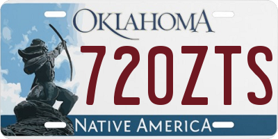 OK license plate 720ZTS
