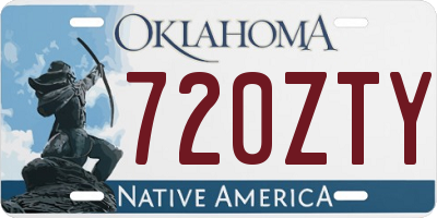 OK license plate 720ZTY