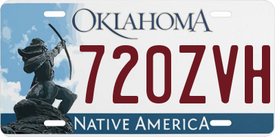 OK license plate 720ZVH