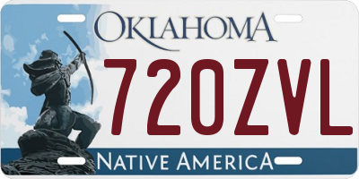 OK license plate 720ZVL