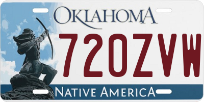 OK license plate 720ZVW