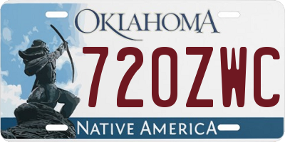 OK license plate 720ZWC