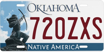 OK license plate 720ZXS