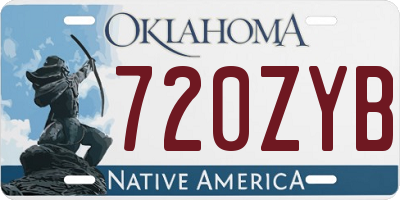 OK license plate 720ZYB
