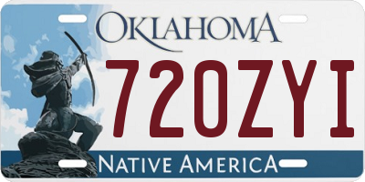 OK license plate 720ZYI