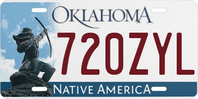 OK license plate 720ZYL