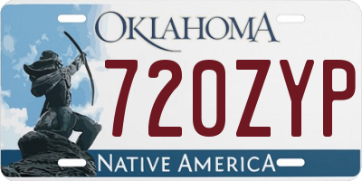 OK license plate 720ZYP