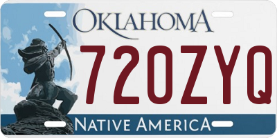 OK license plate 720ZYQ