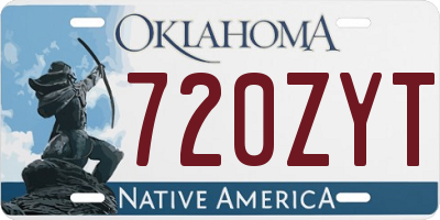 OK license plate 720ZYT
