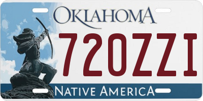 OK license plate 720ZZI