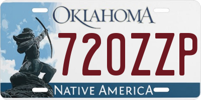 OK license plate 720ZZP