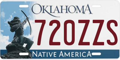 OK license plate 720ZZS