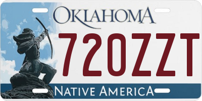 OK license plate 720ZZT