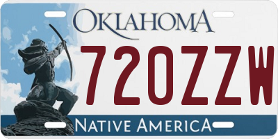 OK license plate 720ZZW