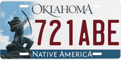 OK license plate 721ABE