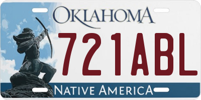OK license plate 721ABL