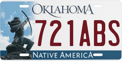 OK license plate 721ABS