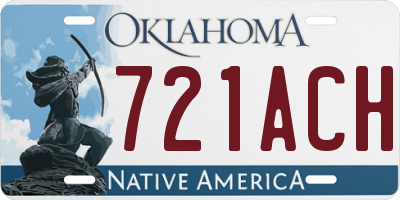 OK license plate 721ACH