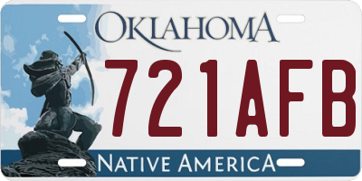 OK license plate 721AFB