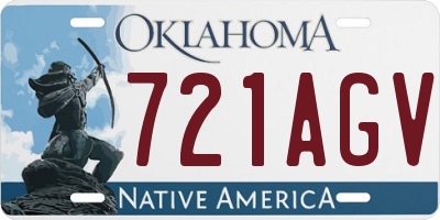 OK license plate 721AGV