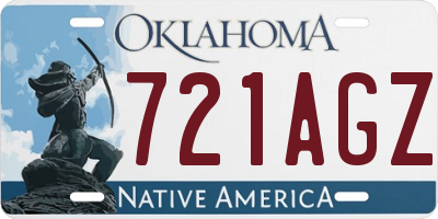 OK license plate 721AGZ