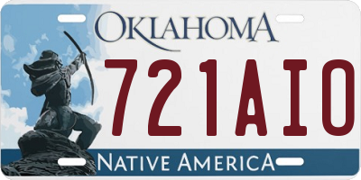 OK license plate 721AIO
