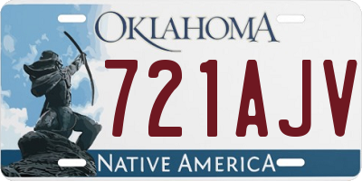 OK license plate 721AJV