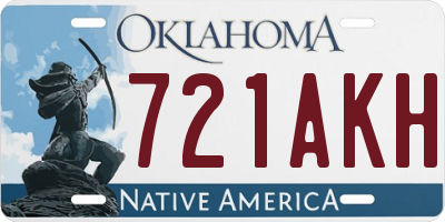 OK license plate 721AKH