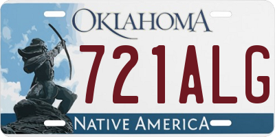 OK license plate 721ALG