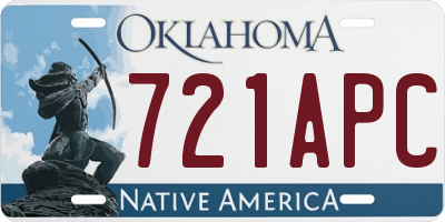 OK license plate 721APC