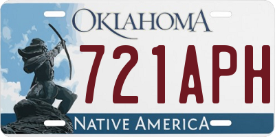 OK license plate 721APH