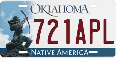 OK license plate 721APL