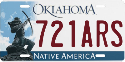 OK license plate 721ARS